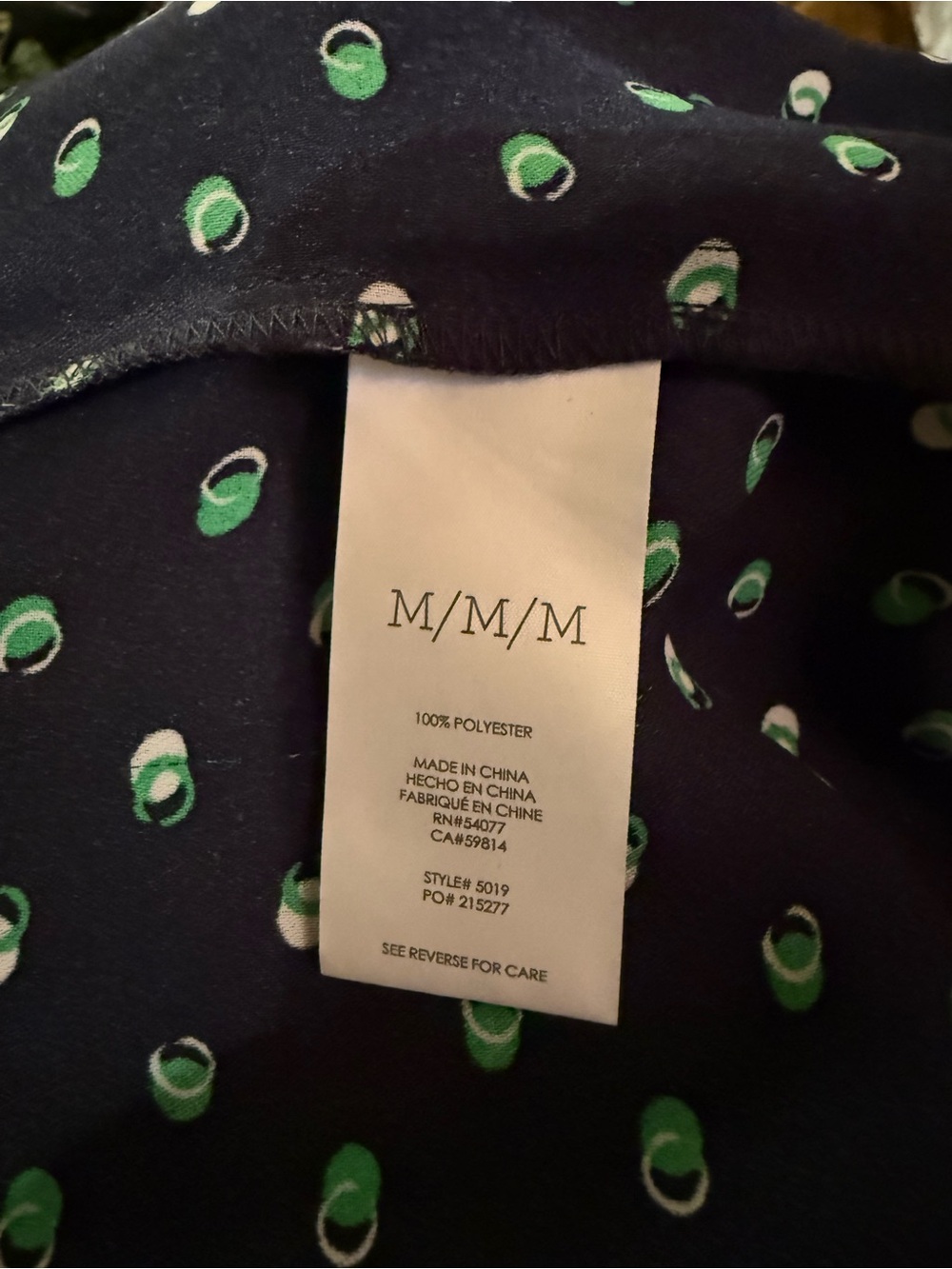 CAbi Martini Blouse Medium Oversized Tunic Button Down Geometric Print - Picture 5 of 6
